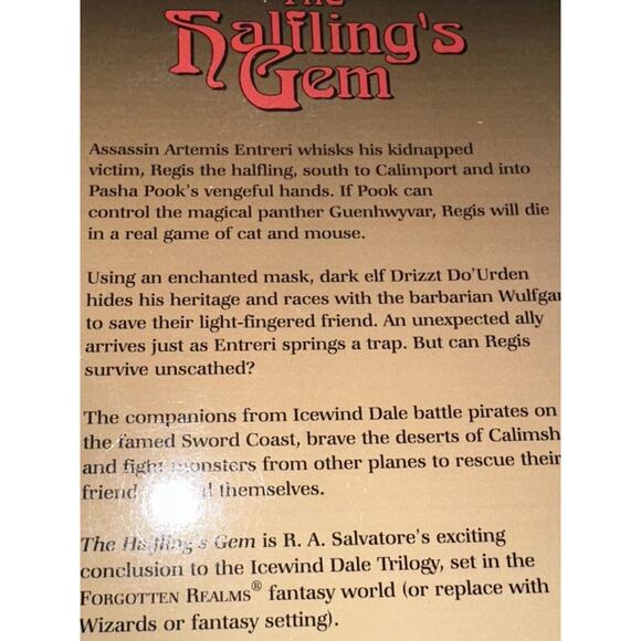 The Halfling's Gem Forgotten Realms Novel 2000 Unread Copy - Picture 6 of 6